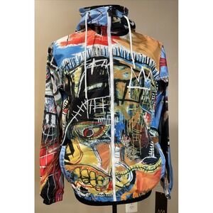 Jean Michel Basquiat x Members Only Windbreaker Jacket Multicolor Mens Small‎